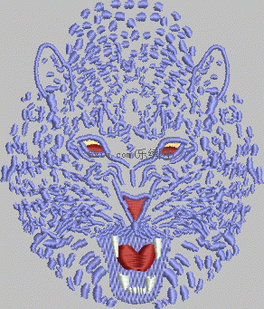 Lion head logo embroidery pattern album