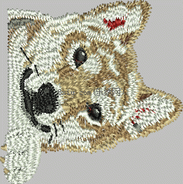 Dog head embroidery pattern album
