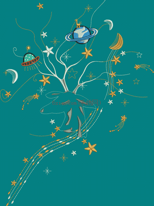 universe embroidery pattern album
