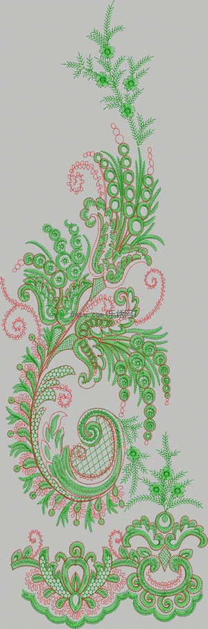 Wedding dress embroidery pattern album