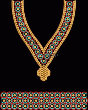 Collar indian embroidery pattern album