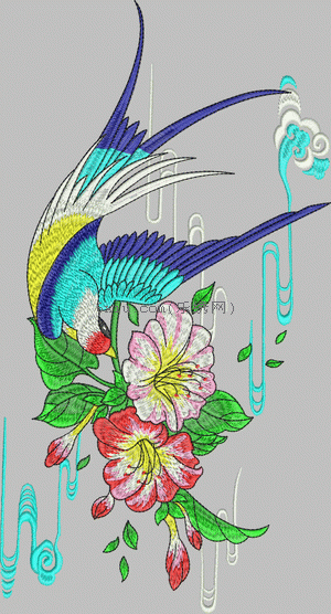 Bird swallow embroidery pattern album