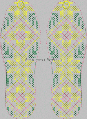 Insole cross stitch embroidery pattern album