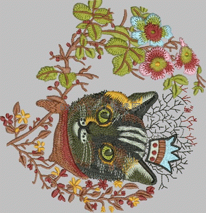 Cat embroidery pattern album
