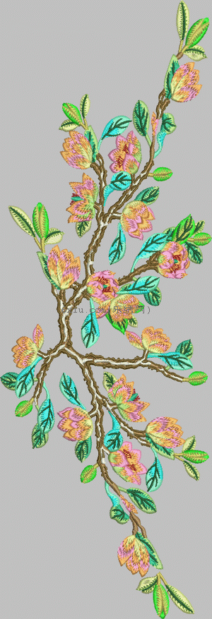 Pretty flower cheongsam embroidery pattern album