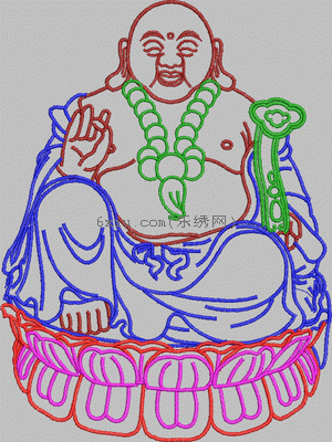 Buddha figure embroidery pattern album