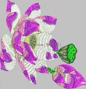 Pretty flower lotus embroidery pattern album