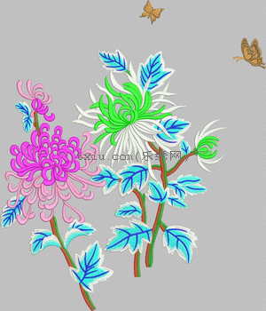 chrysanthemum embroidery pattern album