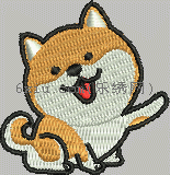 Dog japanese native dog autumn dog embroidery pattern album