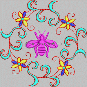 bee embroidery pattern album