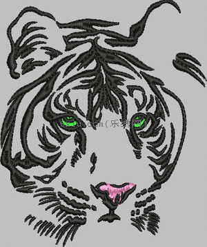 Tiger head embroidery pattern album