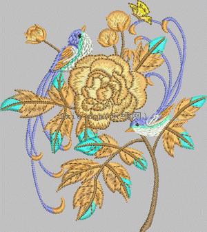 Pretty flowers and birds embroidery pattern album