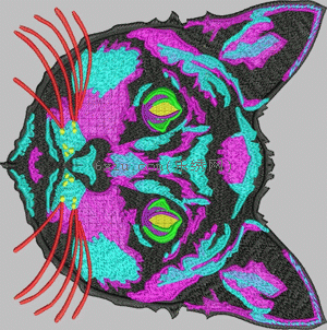 Cat head embroidery pattern album