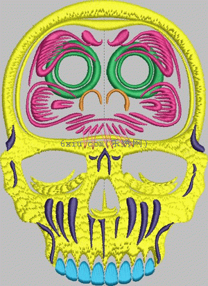 Skeleton embroidery pattern album