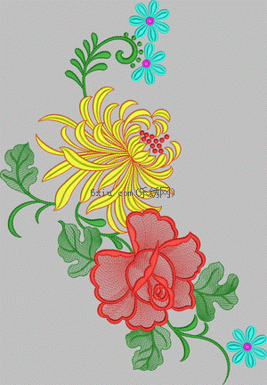 Beautiful Chrysanthemum embroidery pattern album