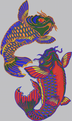 carp embroidery pattern album