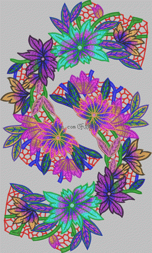 Multicolor collar embroidery pattern album