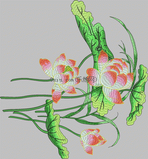 Lotus Beautiful Flowers embroidery pattern album