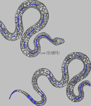snake embroidery pattern album
