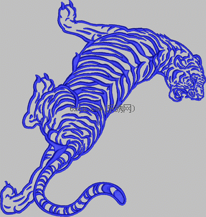 Tiger cartoon embroidery pattern album