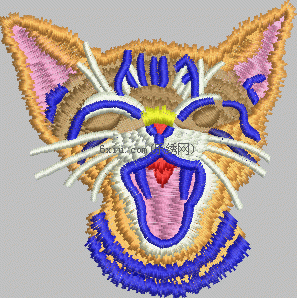 Cat head embroidery pattern album
