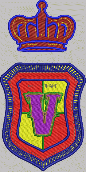 Crown emblem logo embroidery pattern album