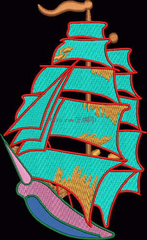 Sailboat embroidery pattern album