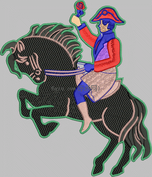 Characters Napoleon on horseback