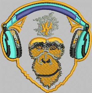 Chimpanzee embroidery pattern album