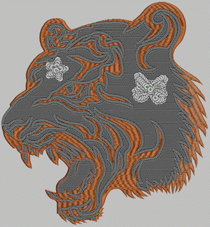 beads tiger head