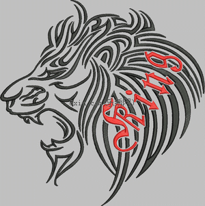 Lion embroidery pattern album