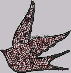 Sequin bird embroidery pattern album