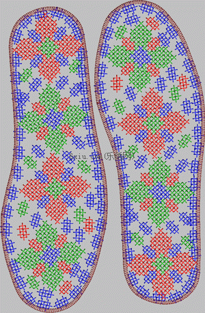 Cross-stitch insole embroidery pattern album