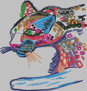 Leopard embroidery pattern album