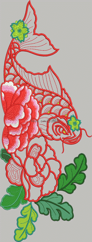 carp embroidery pattern album