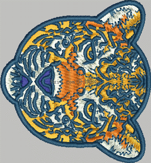 Leopard head embroidery pattern album