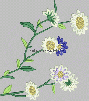 Beautiful flower embroidery pattern album