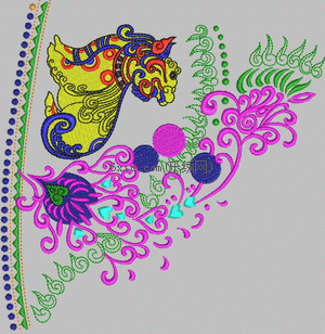 stone lion embroidery pattern album