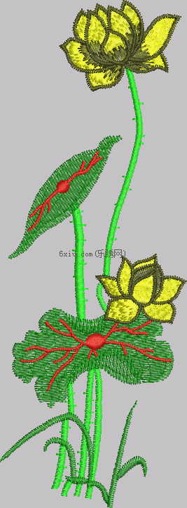 Lotus embroidery pattern album