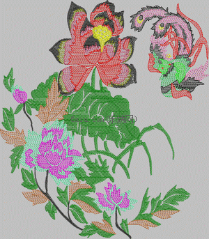 Lotus Phoenix embroidery pattern album