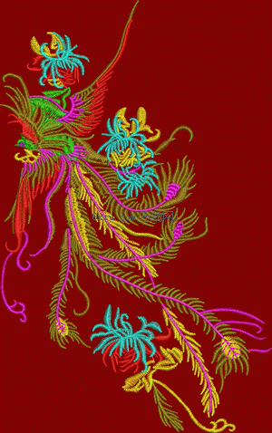 Phoenix embroidery pattern album