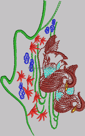 Mandarin Duck embroidery pattern album