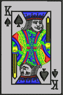 King of Solitaire embroidery pattern album