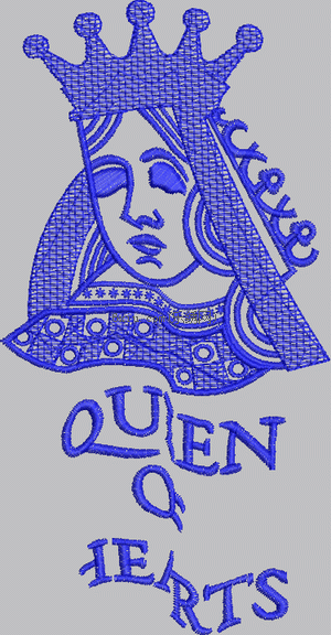 Queen of Solitaire embroidery pattern album