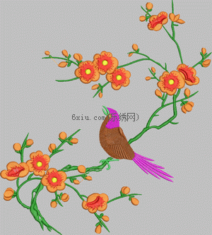 bird plum blossom