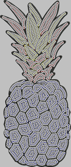 Pearl Pineapple embroidery pattern album