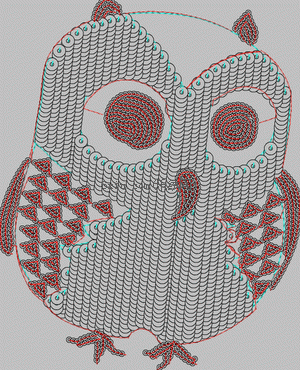 Owl pearl tablets embroidery pattern album