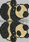 Panda embroidery pattern album