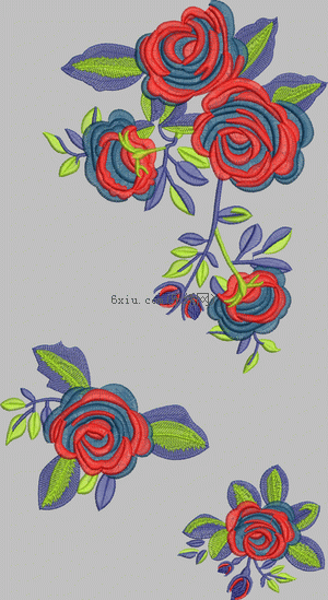 Pretty flowers embroidery pattern album