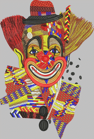 Cartoon character clown embroidery pattern album